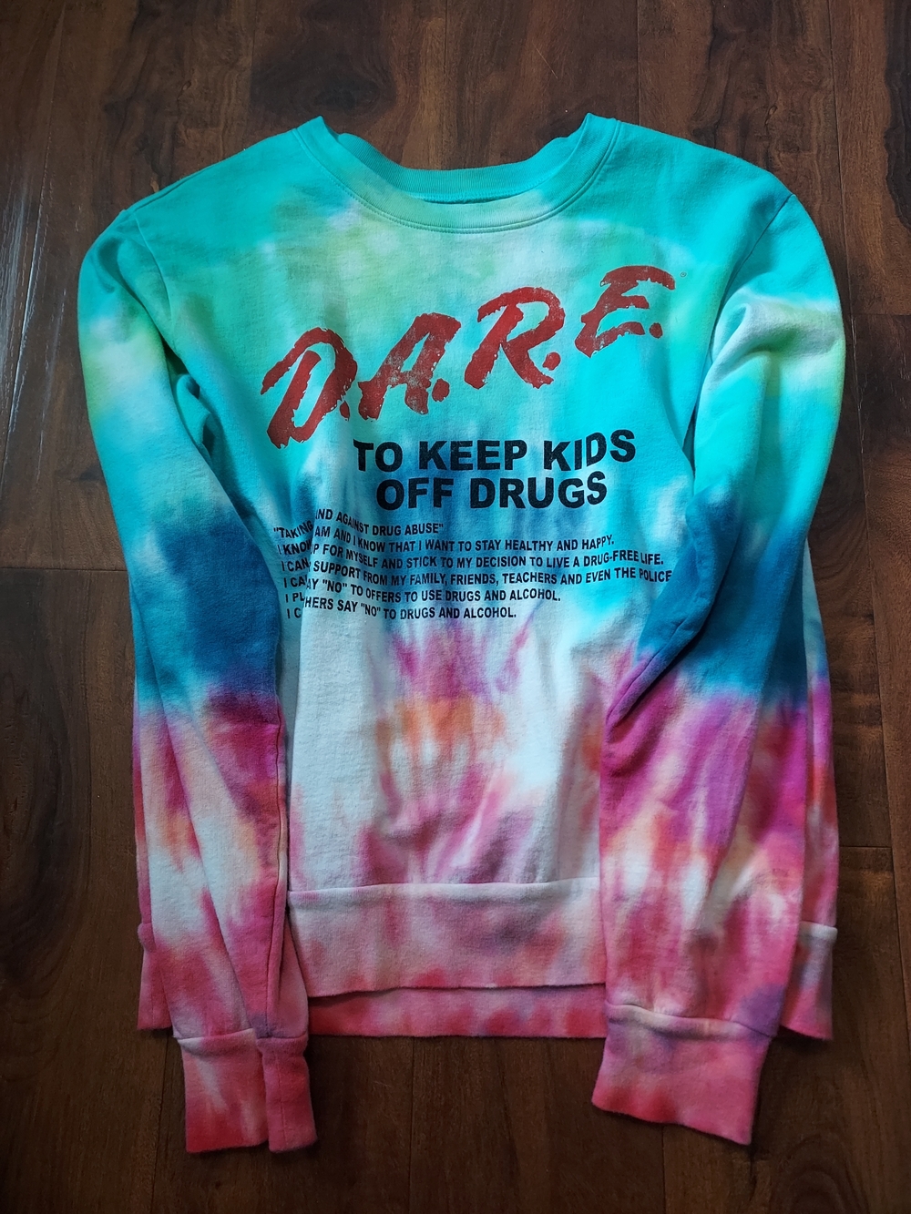 D.A.R.E. Tie-Dye Crewneck Sweatshirt - Multicolor